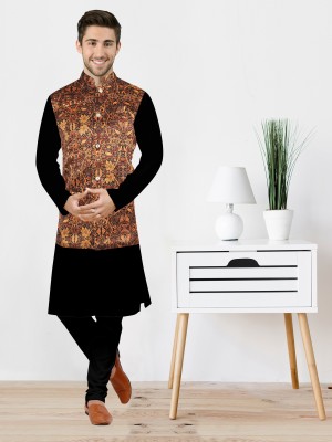 FABWAX Men Kurta Ethnic Jacket Set