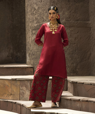 Juniper Women Ethnic Top Palazzo Set