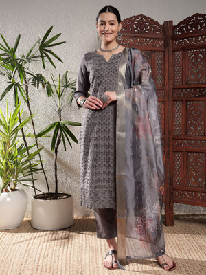 SHOPPING QUEEN Women Kurta Pant Dupatta Set