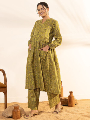 Janasya Women Kurta Pant Set