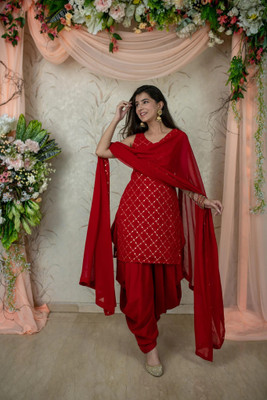 Xomantic FASHION Women Kurti Patiala Dupatta Set