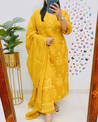 Ikshvaku Enterprises Women Kurti Pant Dupatta Set