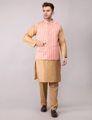 ADARNIYA Men Kurta Pyjama Ethnic Jacket Set