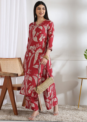 HIVA TRENDZ Women Kurta Palazzo Set