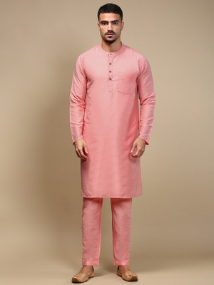 WHITE HEART Men Kurta Pyjama Set