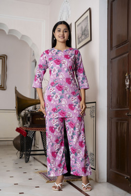 SUSIBI Women Fit and Flare Pink Maxi/Full Length Dress