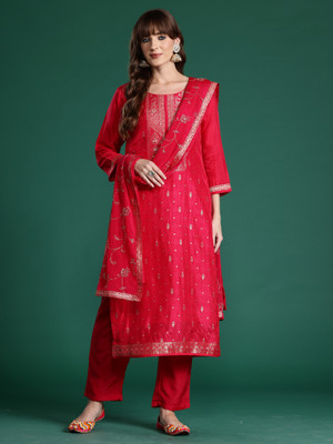 Indo Era Women Kurta Pant Dupatta Set