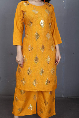 HOC's Women Kurta Palazzo Dupatta Set
