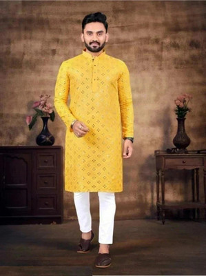 SHIVGARMENT Men Kurta Pyjama Set