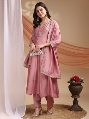 FENILCREATION Women Kurti Pant Dupatta Set