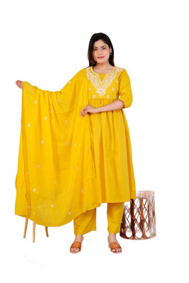 DIA TRENDS Women Kurti Palazzo Dupatta Set