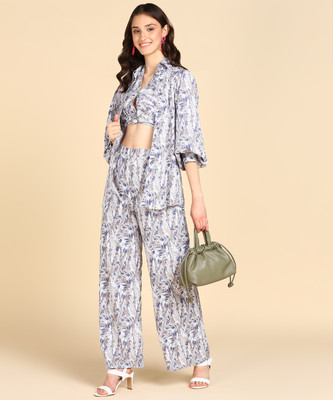 Rudraaksha Women Ethnic Top Palazzo Ethnic Jacket Set