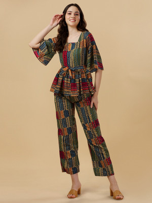 luzumbez Women Ethnic Top Pant Set
