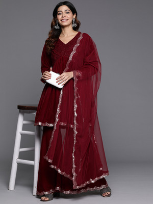 LIBAS Women Kurta Sharara Dupatta Set