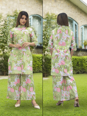 Indian Rani Women Ethnic Top Palazzo Set
