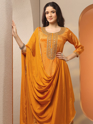 LIBAS Women Kurta Palazzo Dupatta Set