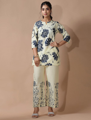 EthnicBasket Women Ethnic Top Pant Set