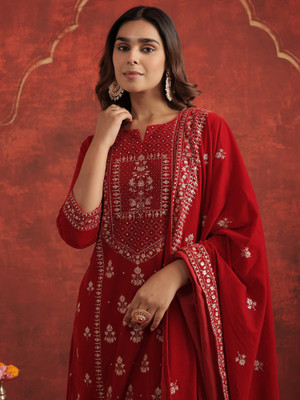 Indo Era Women Kurta Pant Dupatta Set