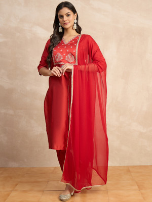 PPTOSS Embroidered Kurta, Trouser/Pant & Dupatta Set