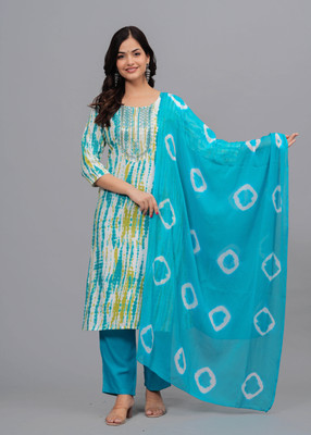Shree Hari Sant Collection Women Kurti Pant Attached Dupatta Set