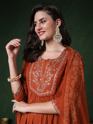 Gulmohar Jaipur Women Kurta Palazzo Dupatta Set