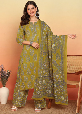 VBUYZ Women Kurta Palazzo Dupatta Set