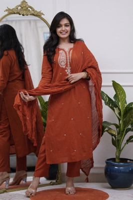 kalamkari Women Kurti Pant Dupatta Set