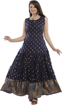 Well style Women Ethnic Top Skirt Set