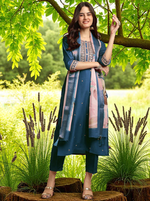 VidRiva CREATION Women Kurti Pant Dupatta Set