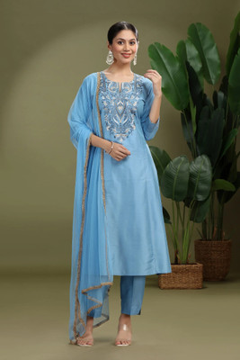 Cotton Culture Women Kurta Pant Attached Dupatta Set