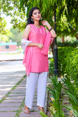 AAKASH Women Kurti Palazzo Dupatta Set