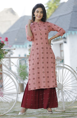 Mauka Women Kurta Sharara Set