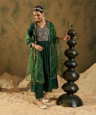 Indo Era Women Kurta Pant Dupatta Set