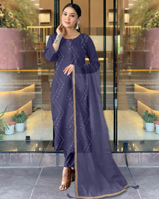 BAMLIZA WEAR Women Kurta Palazzo Dupatta Set