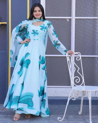 HouseOfCommon Women Ethnic Top Dupatta Set