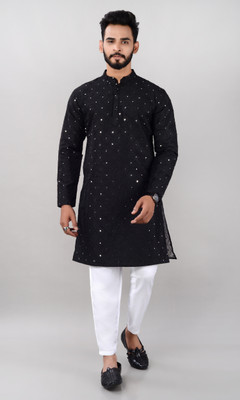 VILLAIN Men Kurta Pyjama Set
