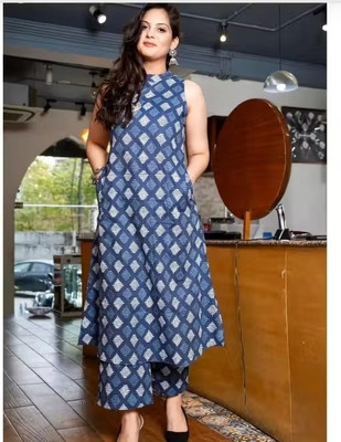StyleBrity Women A-line Blue Below Knee Dress