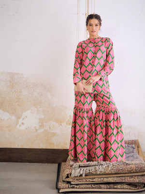 Shae by SASSAFRAS Women Crop Top Sharara Set