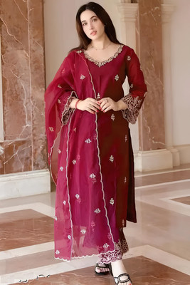 AARADHYAM Women Kurti Pant Dupatta Set