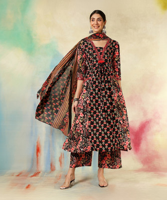 KIMAYRA Women Kurta Palazzo Dupatta Set