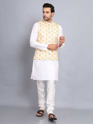 HouseOfCommon Men Kurta Pyjama Ethnic Jacket Set
