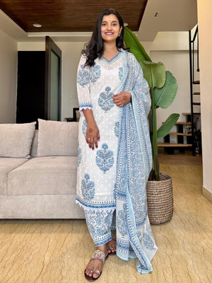 Nermosa Women Kurta Pant Dupatta Set