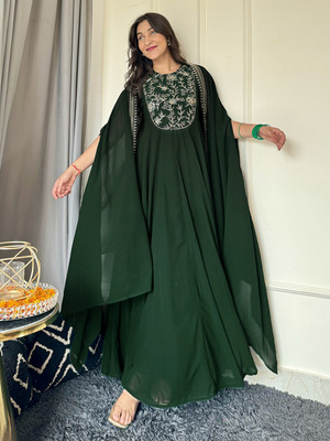 Janasya Women Kurta Cape Set