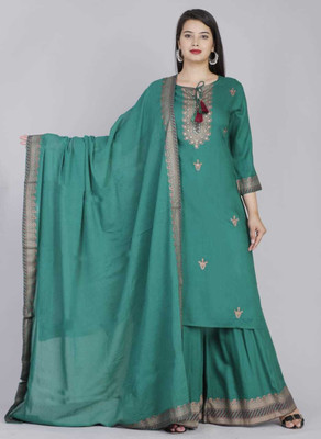 WGC Women Kurta Sharara Dupatta Set