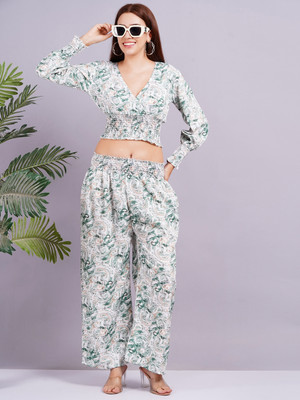 Highlight fashion export Women Crop Top Pant Set