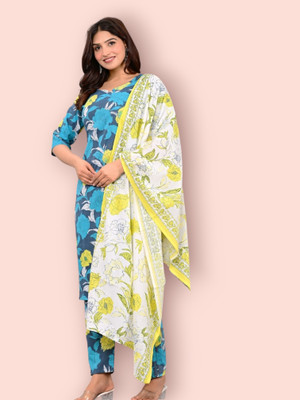 MEXICO FAB Women Kurta Churidar Dupatta Set