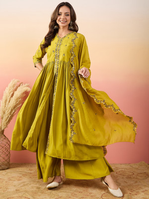 Tasrika Women Kurti Palazzo Dupatta Set