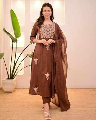 FCV Women Kurti Pant Attached Dupatta Set