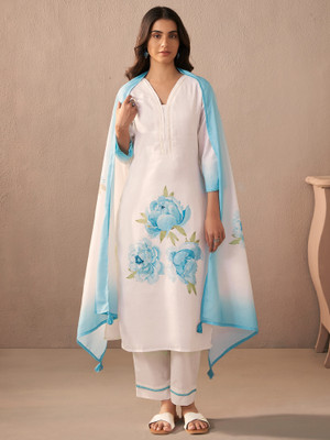 Indo Era Women Kurta Pant Dupatta Set