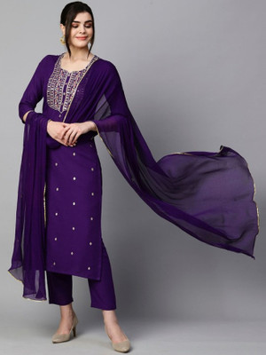 R4milA Embroidered Kurta, Trouser/Pant & Dupatta Set